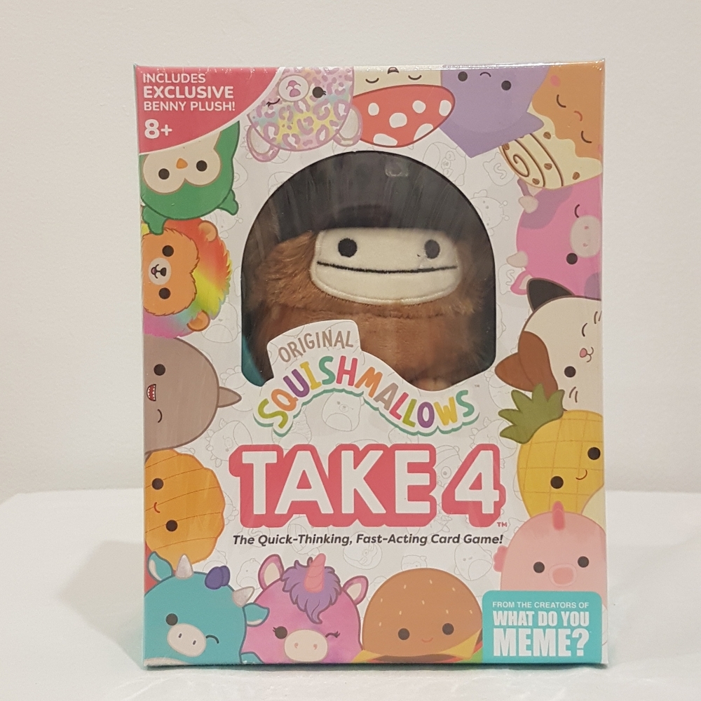 Take 4 Squishmallows Benny (Black Beanie) Clip